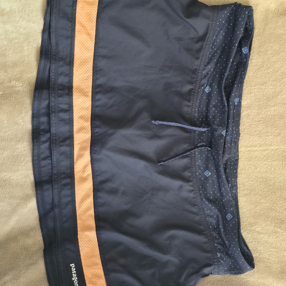 Patagonia Black and Blue Athletic Shorts